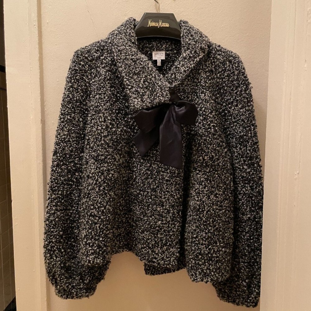 Armani Collezioni Women's Boucle Blazer Jacket Size 14